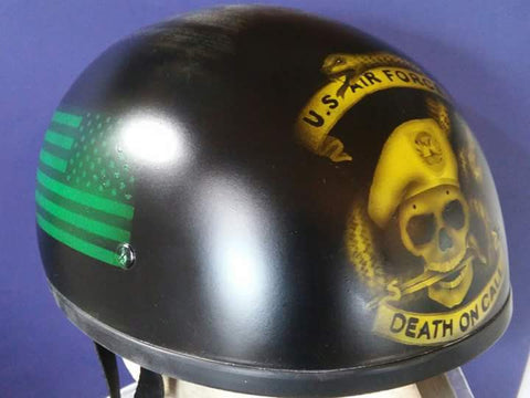 Harley Air Force themed helmet – Brock Black Customs Harley Air Force themed helmet – Brock Black Customs