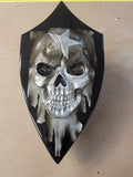 Harley horn 3D skull with tattered texas flag