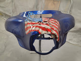 3D Totenkopf Verkleidung Batwing mit amerikanischer Flagge
