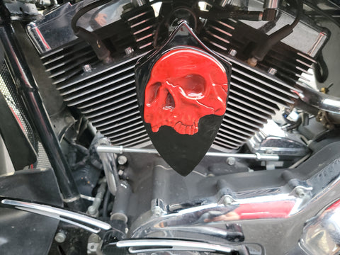 3D-Harley-Hupenabdeckung mit verdrehtem Totenkopf