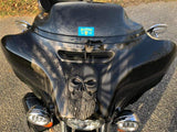 Harley Davidson bärtiger Totenkopf Verkleidung Batwing