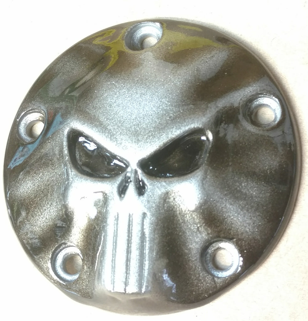 Punisher pushing through Harley points cover – Brock Black Designs