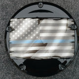 Tattered Thin Blue Line derby cover