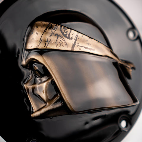 darth vader motorcycle helmet cover Darth Vader derby cover and deathstar points cover – Brock Black Customs