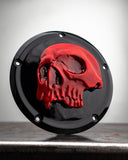 Harley Davidson derby cover twisted red skull