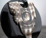 3D tattered American flag with POW-MIA
