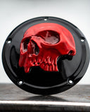 Harley Davidson derby cover twisted red skull