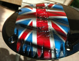 3D zerfetzter Veteranen-Derbydeckel mit britischer Flagge für Harley
