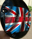 3D zerfetzter Veteranen-Derbydeckel mit britischer Flagge für Harley