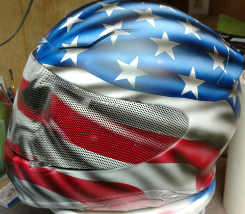 Harley Full face Shoei American Flag skull – Brock Black Customs Harley Full face Shoei American Flag skull – Brock Black Customs