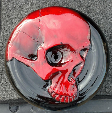 Harley Scarlet Red Harley-Davidson skull air cleaner