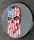 derby cover with American flag skull