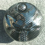 3D skull stretching through carbon fiber Harley  fuel door