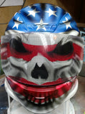 Harley Full face Shoei American Flag skull