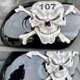 3D skull and crossbones 107 Harley air cleaner