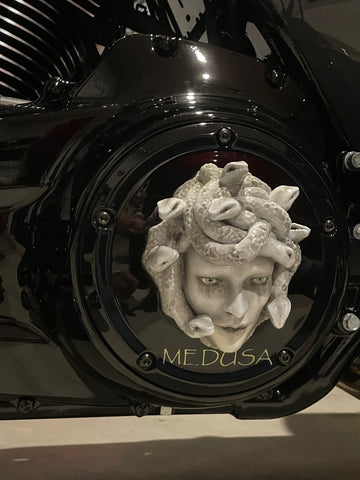 Harley Davidson Derbydeckel mit Medusa