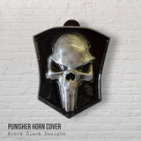 Punisher skull shield style horn cover