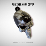 3D Punisher skull horn cover Canadian flag