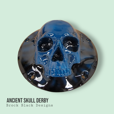 3D Ancient Skull derby and points cover