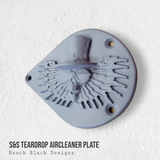S&S teardrop 3 hole air cleaner cover plate Uncle Sam