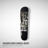 08+ touring console insert 3D Soldiers Cross