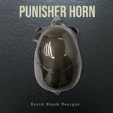 3D ghosted Punisher skull horn cover