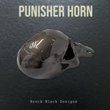 3D ghosted Punisher skull horn cover