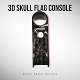 3D skull with ghosted American flag console