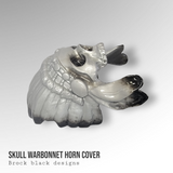 Chrome color Indian skull warbonnet Horn cover