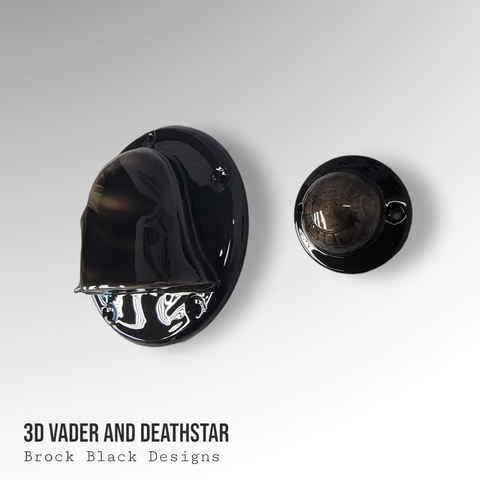 darth vader motorcycle helmet cover Darth Vader derby cover and deathstar points cover – Brock Black Customs