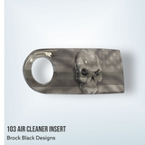 3D skull flag 103 air cleaner insert