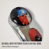 Skull Texas flag Harley fuel door