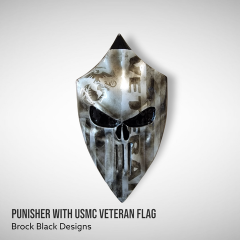 Harley horn 3D Punisher with USMC Veteran