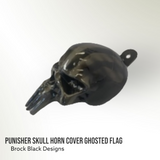 3D ghosted American flag Punisher horn cover