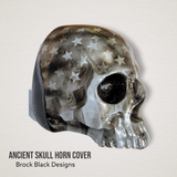 Horn cover with 3D Ancient skull theme