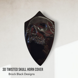 3D twisted skull horn cover