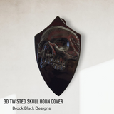 3D twisted skull horn cover