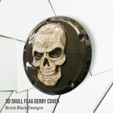 3D Skull Harley derby and points cover