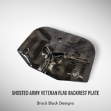 Backrest plate punisher with ghosted Army Veteran flag