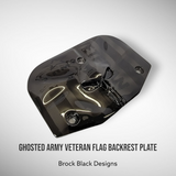 Rückenplatte Punisher mit geisterhafter Army-Veteranen-Flagge
