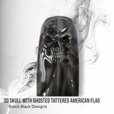 3D skull flag 21+ console ghosted tattered flag theme