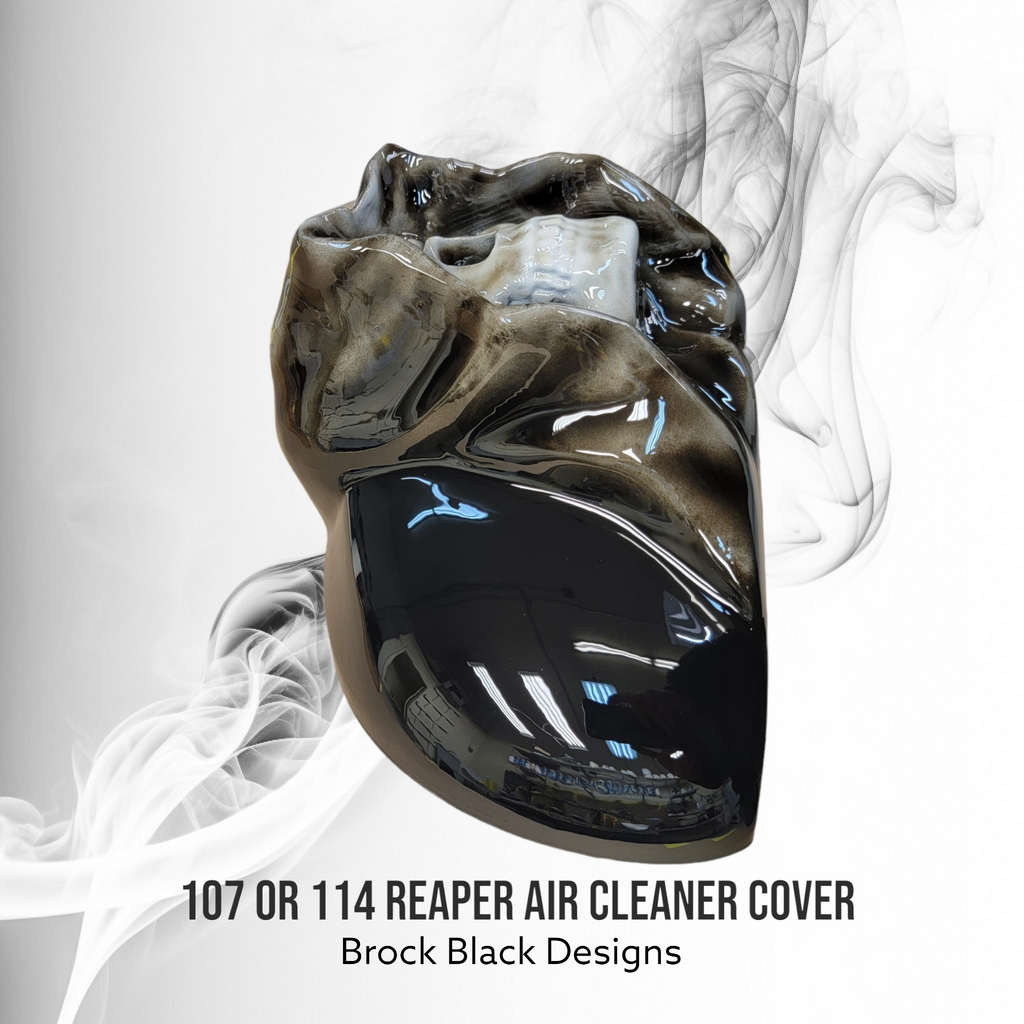 Grim reaper air cleaner cover – Brock Black Customs
