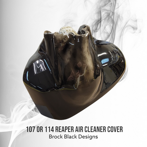 Grim Rapper Cover Grim reaper air cleaner cover – Brock Black Customs