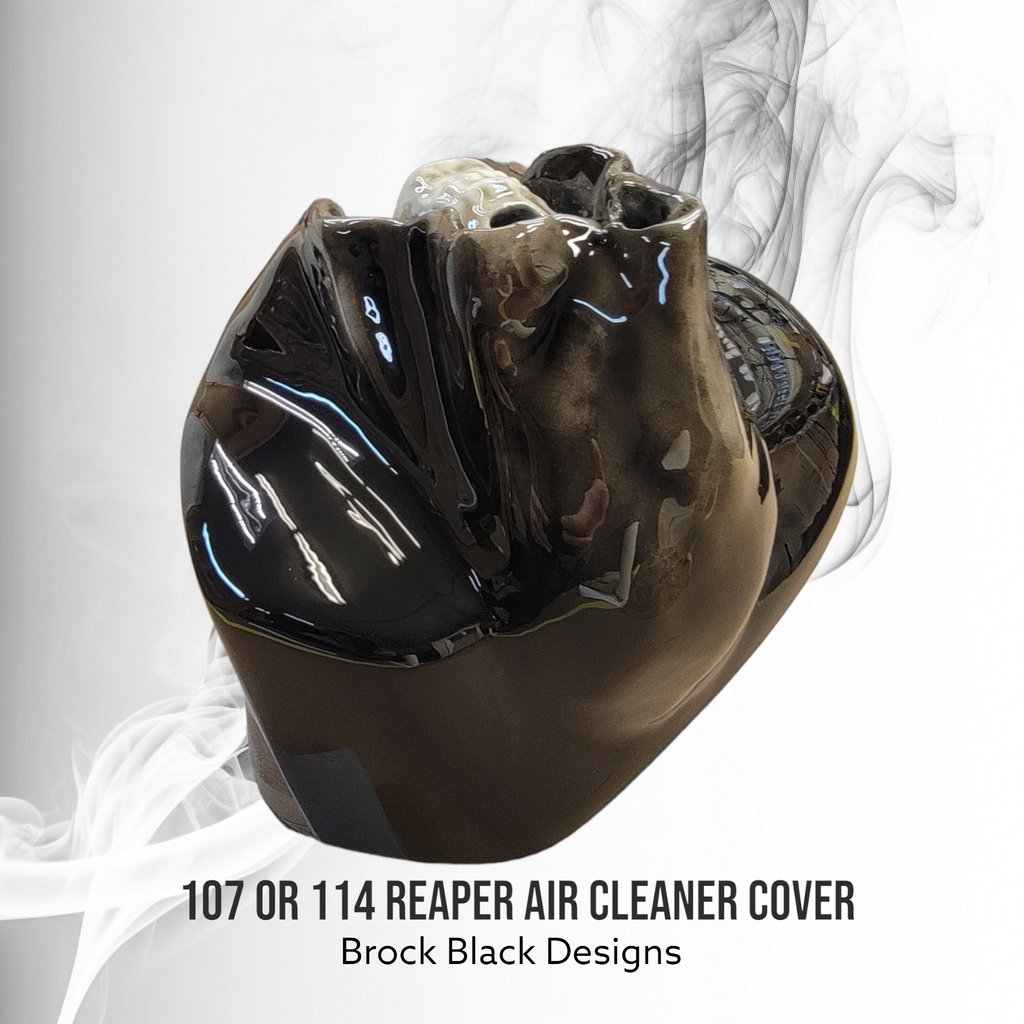 Grim Rapper Cover Grim reaper air cleaner cover – Brock Black Customs