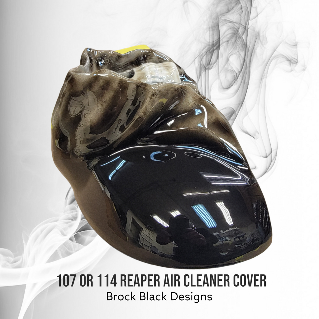 Grim reaper air cleaner cover – Brock Black Customs