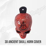 3D ancient skull chaos symbol horn cover